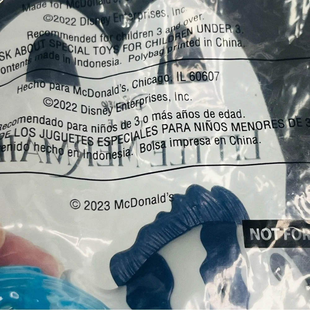 mcdonalds disneys the little mermaid flounder happy meal toy 2023 #4 live action
